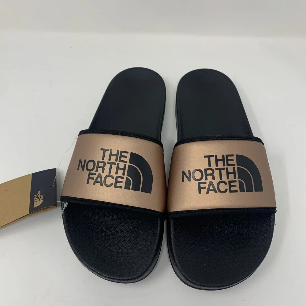 The North Face Base Camp III Slide Sandals Women's 7 Metallic Bronze Black S0575